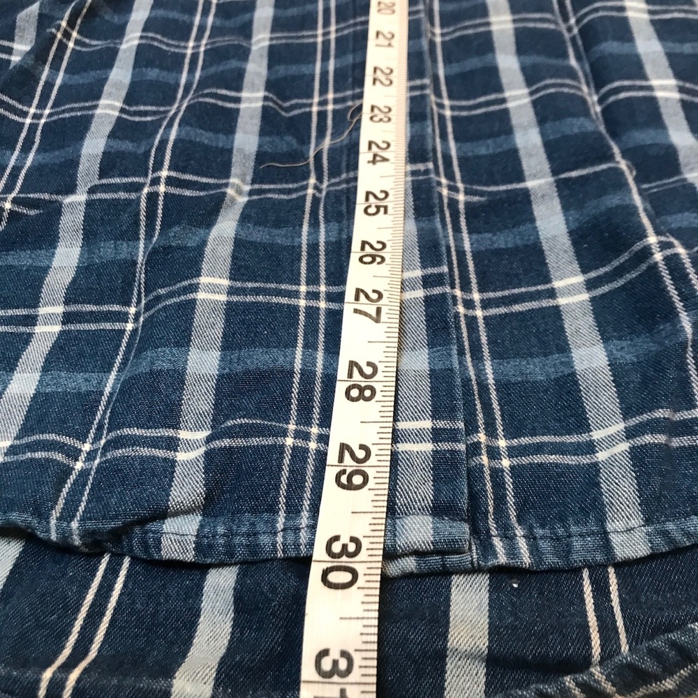 Mens Heavyweight Sun River Button Down Shirt Large. Plaid Pattern, blues.... EUC - Picture 9 of 9